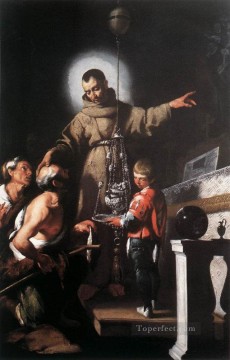 baroque Painting - The Miracle Of St Diego Of Alcantara Italian Baroque Bernardo Strozzi